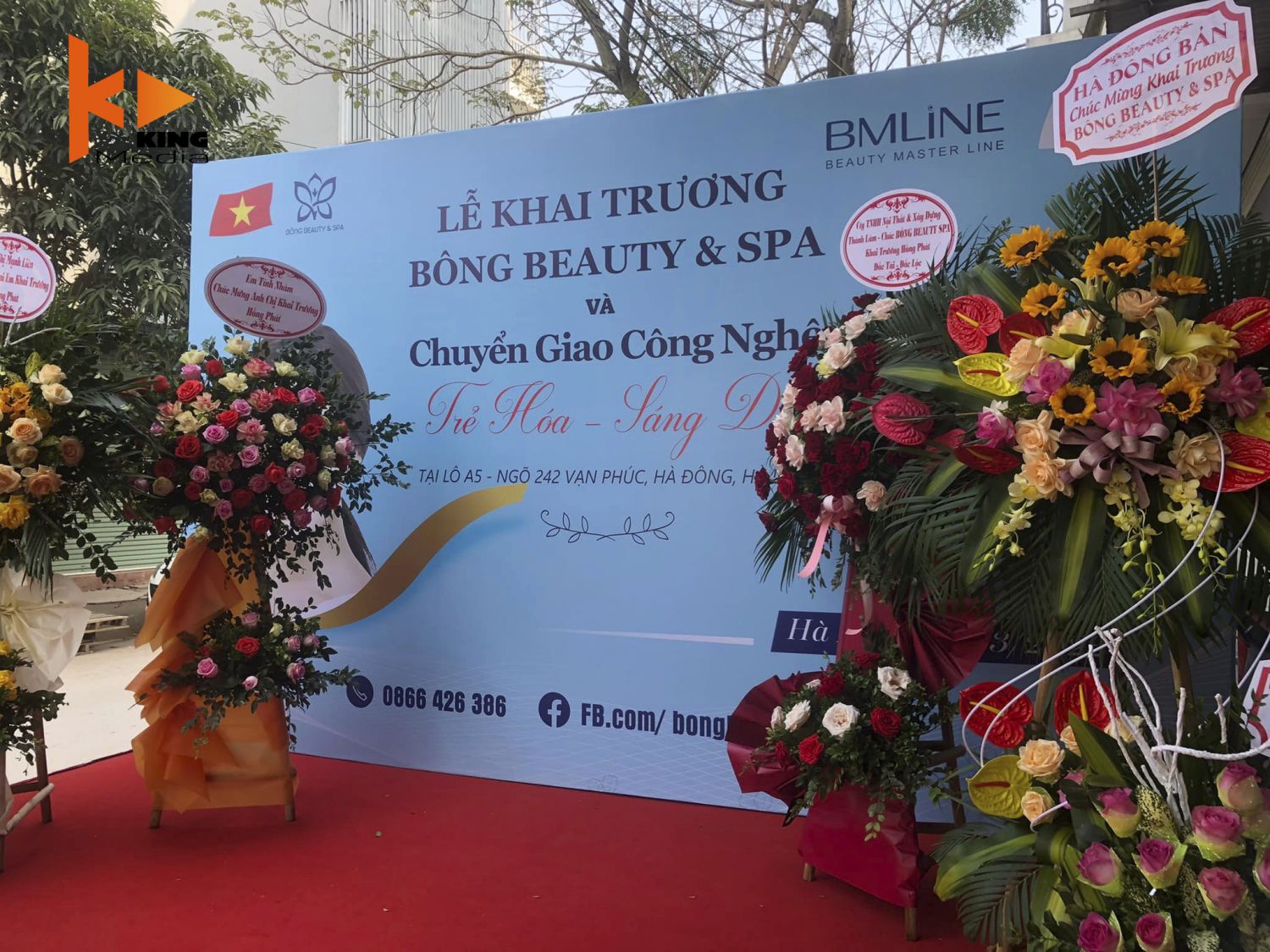Mẫu backgroud khai trương Spa