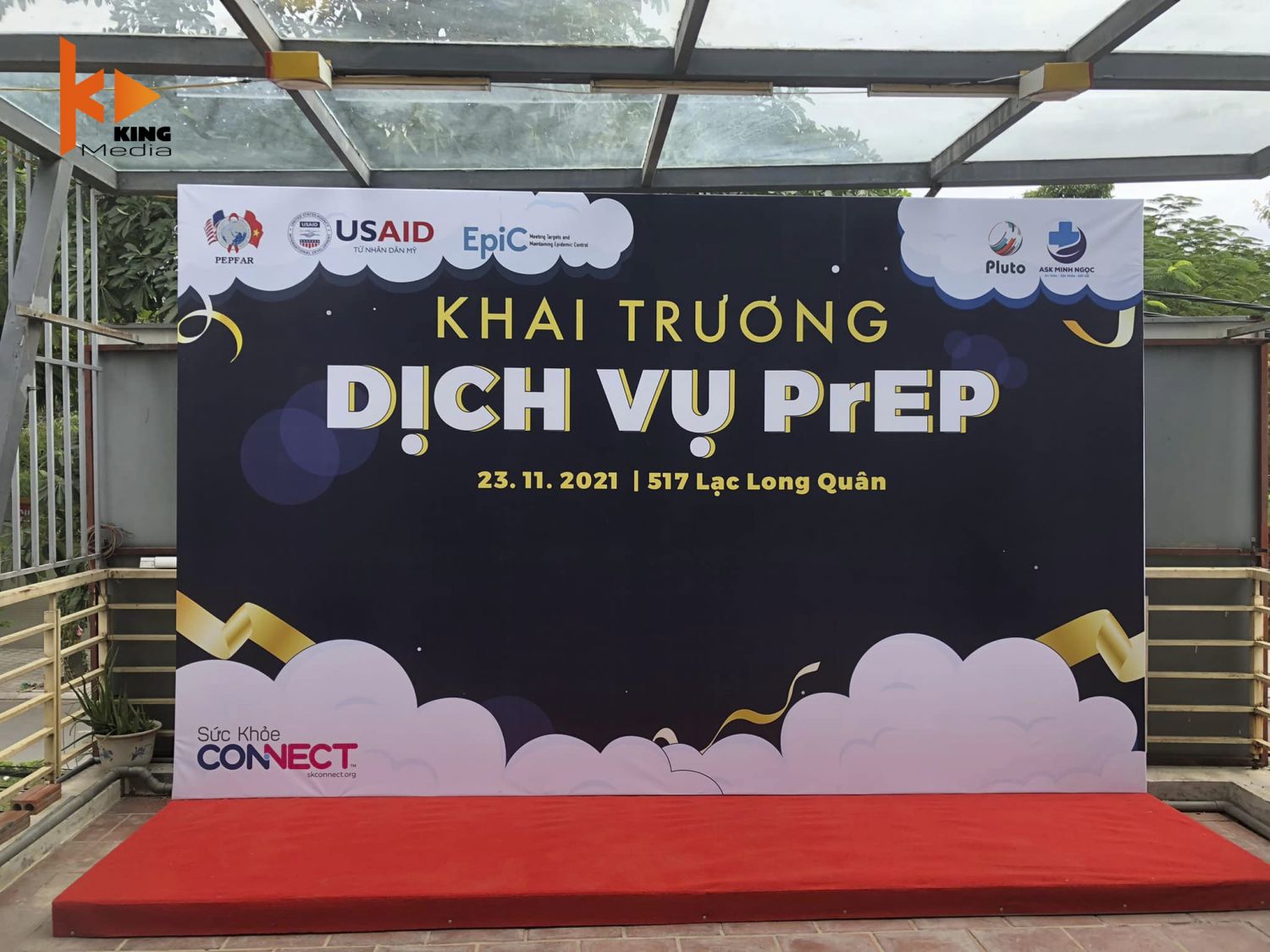 Mẫu background khai trương