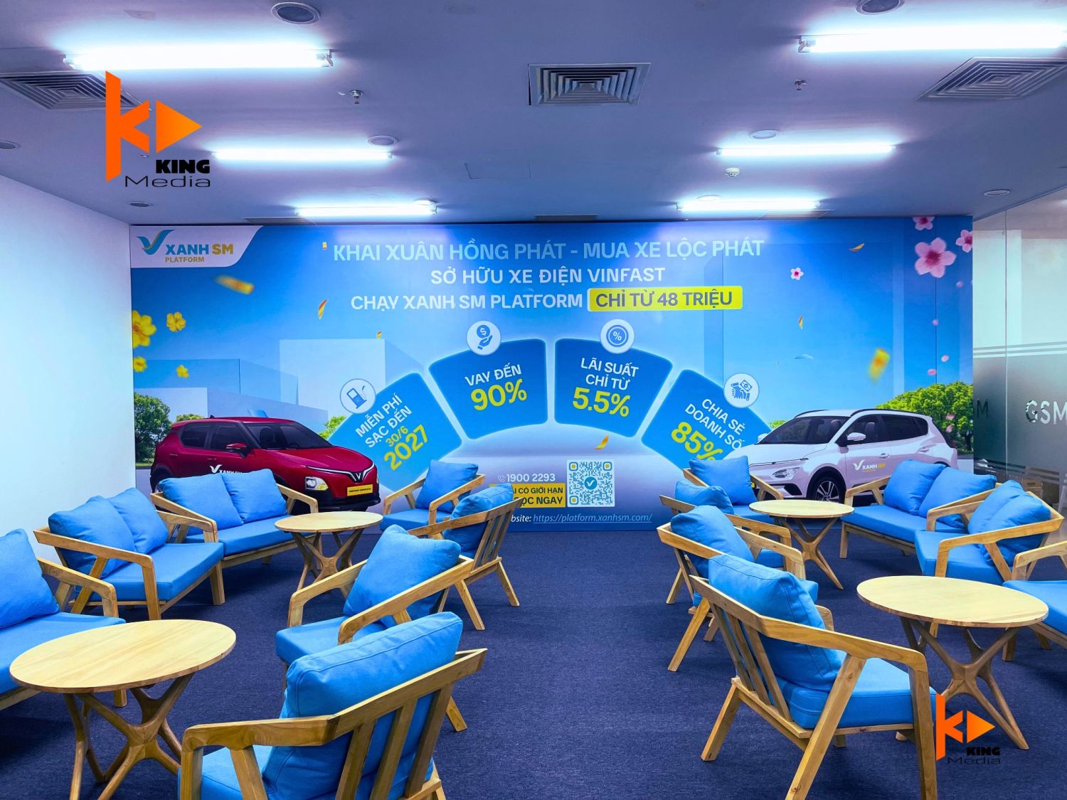 Cho thuê backdrop sự kiện Xanh SM